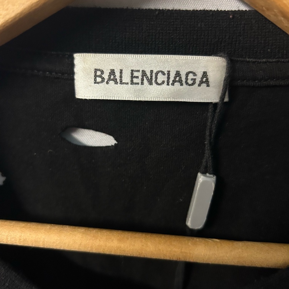 Balenciaga T-Shirt With Holes — Size Medium - Picture 3 of 3